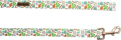 Dog Leash, Christmas Holiday Gingerbread Man Print Boy/Girl Durable Strong Dog Leashes Heavy Duty Leash Comfortable Padded Pet Leashes for Small Medium Large Dogs
