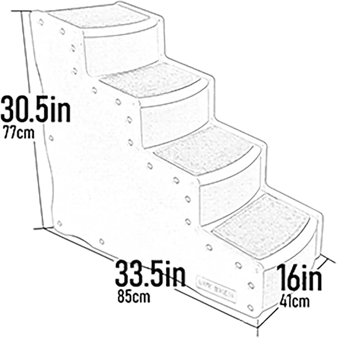 Pet Gear Easy Step IV Pet Stairs, 4 Step for Cats/Dogs, Removable Washable Carpet Treads, for Pets Up to 150lbs, No Tools Required, Available in 9 Colors, Coffee Bean