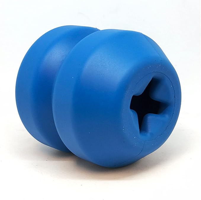 SodaPup Industrial Dog Double Trouble – Durable Dog Treat Dispenser & Chew Toy Made in USA from Non-Toxic, Pet-Safe, Food Safe Natural Rubber for Mental Stimulation, Problem Chewing, Calming & More