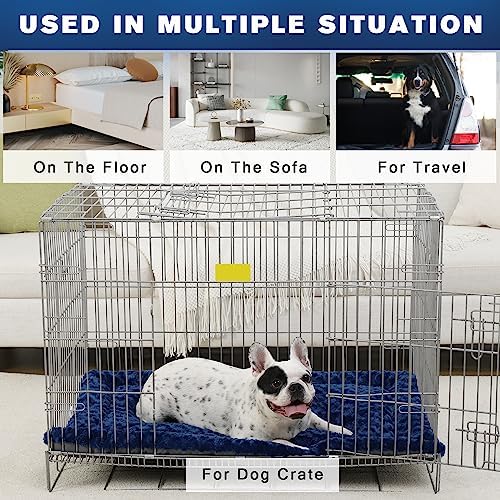 Exsnugy Washable Dog Bed Mat Large Size Fluffy Pet Crate Pad 48x30 XXL - Image 2