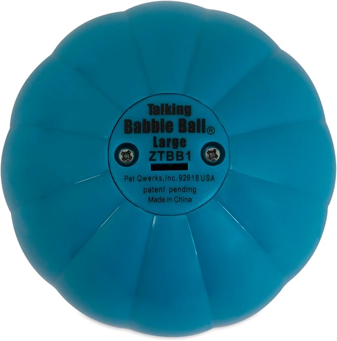 Pet Qwerks Talking Babble Ball - Interactive Chew Dog Toy - Large
