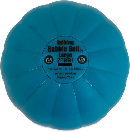 Pet Qwerks Talking Babble Ball - Interactive Chew Dog Toy - Large