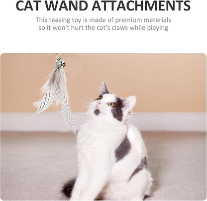 VILLCASE 5Pcs Cat Interactive Toys Teaser Replacement Heads for Indoor Cats Premium Fun Exercise Strengthen Pet Bonding