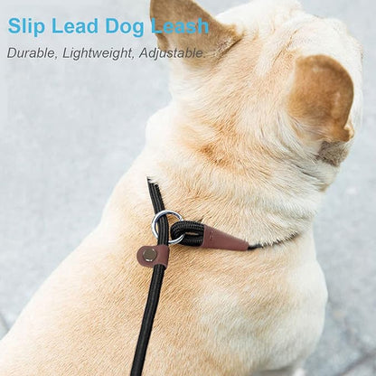 MayPaw Slip Lead Control Leash for Dogs No Pull, 13+ Colors Classic Dog Lead 7FT Pet Slip Leash, 1/4” Rope Leashes for Small Medium Animals Orange