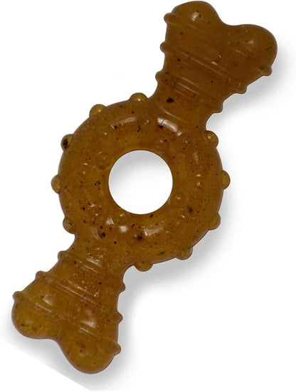 Nylabone 2 Pack of Puppy Ring Bones, Petite, Chicken Flavor Teething Chew Toy Made in The USA