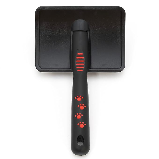 Jeffers Pet Dual Level Pin Universal Slicker Brush for Dogs, Cats & Small Pets - Curved Grooming Brush with Long & Short Pins for Shedding, Detangling, Finishing - Remove Mats & Dead Coat - Large