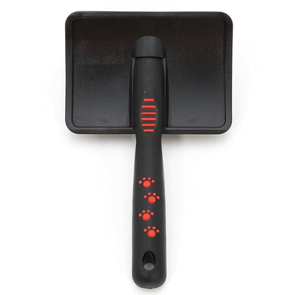Jeffers Pet Dual Level Pin Universal Slicker Brush for Dogs, Cats & Small Pets - Curved Grooming Brush with Long & Short Pins for Shedding, Detangling, Finishing - Remove Mats & Dead Coat - Large