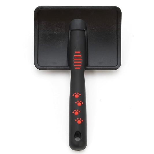 Jeffers Pet Dual Level Pin Universal Slicker Brush for Dogs, Cats & Small Pets - Curved Grooming Brush with Long & Short Pins for Shedding, Detangling, Finishing - Remove Mats & Dead Coat - Large
