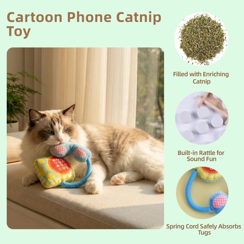 VORAPETIS Catnip Toys for Cats, 5 Pack Interactive Cat Toy Set - Image 2