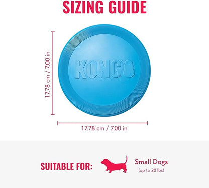 KONG Puppy Flyer - Soft Rubber Flyer Dog Toy - Flying Disc Dog Toy for Puppies - Gentle Rubber Toy for Growing Puppies - for Small Puppies - Randomly Provided Color