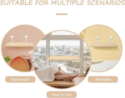 Cat Window Perch Cover Breathable Replacement Cover for All Seasons Detachable Easy to Design Soft Comfortable Cat Hammock Accessory