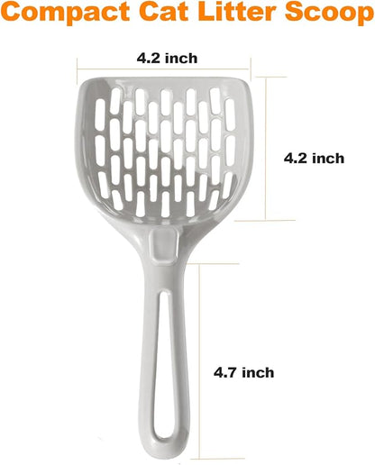 Cat Litter Scoop, Litter Scoop with Wide Slats, Litter Sifter Scoop with Hollow Grid for Pine Pellets, Easy Sifting, ABS Plastic Litter Scoop for Cats