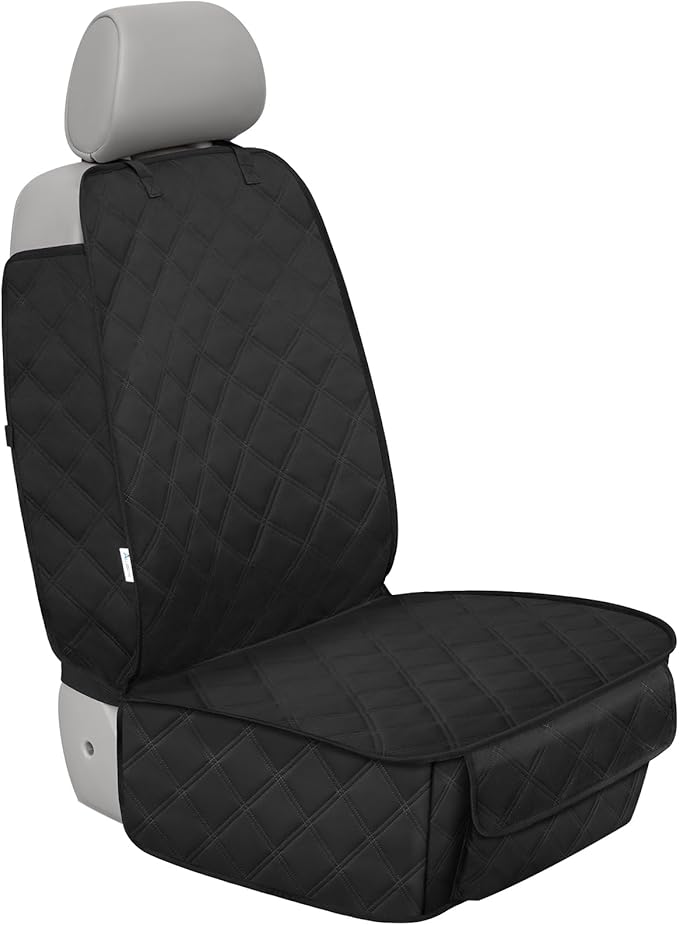 ALLANSING Front Seat Cover for Dogs with Side Flaps, Heavy Duty 900D Waterproof Car Seat Cover, Protects from Dirt & Scratches, for Pets & Daily Use, Fits Cars SUV Trucks Minivans (1-Pack)