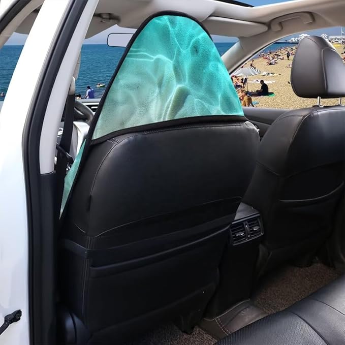 Coldinair Beach Starfish Shell Waterproof Sweat Towel Seat Cover Universal for Car Truck SUV Seat for Workout,Gym,Hiking,Beach,Outdoor Activities