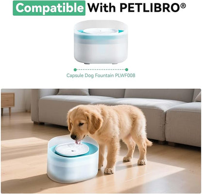 40 Packs for Petlibro Dog Fountain Filters Replacement, Compatible with PETLIBRO 2.1Gal/8L Capsule Dog Fountain Water Dispensers PLWF008 (20 Replacement Water Filter + 20 Pre-Filter Sponges)