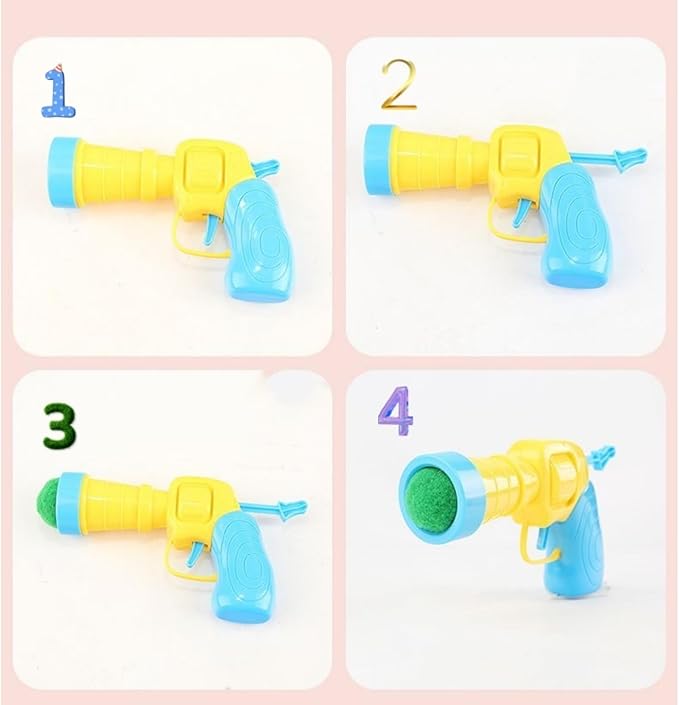 100pcs Cat Toy Ball Launcher Set Fun Colorful Plush Self Play Toys Pom Balls Shooting Interactive for Indoor Cats Enrichment Kittens Puff Playing (Launcher with 100 Pieces Ball)