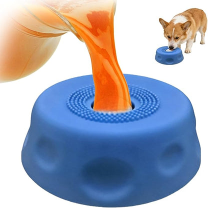 2026 new Upgrade Slow Feeder Dog Bowls - Interactive Liquid Slow Feeding Toys,Dog Lick Sphere | Dog Licking Bowl with Ball | for Yogurt Liquid Dietary Supplement Post-Op Nutrition (Blue)