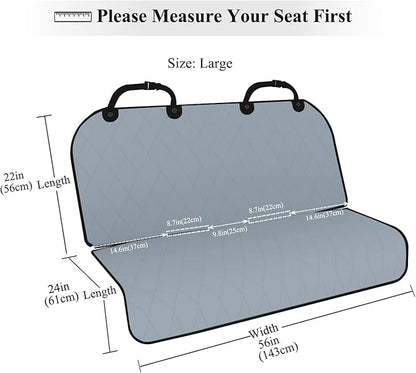 VIVAGLORY Dog Seat Cover Quickcover Seat Protector for Dog, Backseat Cover for Car SUV & Truck, Back Rear Backseat Bench Protector, Large, Grey
