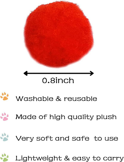 PET SHOW 50pcs 1.5"/3.8cm Cat Toy Balls Soft Kitten Pompon Toys Indoor Cats Interactive Playing Quiet Ball Cats Favorite Toy Assorted 10 Colors
