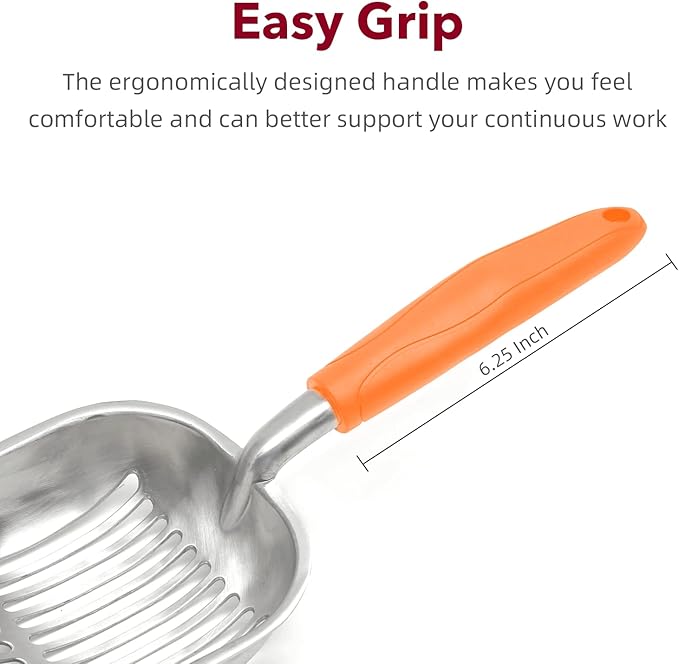 Cat Litter Scoop, Kitty Metal Scooper, Aluminum Alloy Sifter, Kitten Pooper Lifter, Deep Shovel, Long Handle, Poop Sifting, Durable, Heavy Duty, for Litter Box
