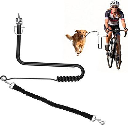 Dog Bike Leash, Hands Free Dogs Bike Attachment, Bike Riding Dog Hands Leash for Exerciser Training, Jogging, Cycling and Outdoor, Reflective Design & Shock Absorbing Elastic Rope