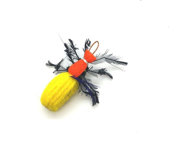 Cat Toy Teaser Wand - Beetle KatFlyTeaser Yellow