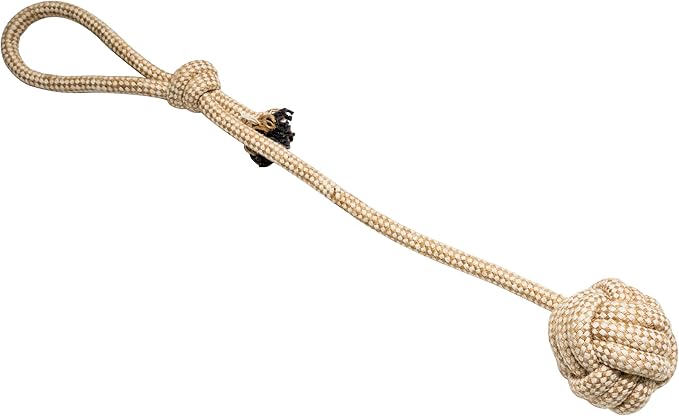 Franklin Pet Supply Natural Non-Toxic Rope Dog Toys Hemp Play Fetch Tug of War Dog Teething Puppy Chew 4 Pack