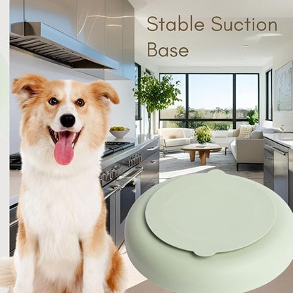 Modern Rainbow Pet Slow Feeder Bowl, Silicone Slow Feeder for Dogs & Puppies, Slow Eating, Modern Lick Mat Design, Reduces Gulping, Dishwasher Fit, for All Breed, Durable Mealtime Puzzle (Slate)