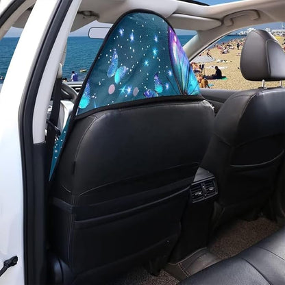 Coldinair Galaxy Butterfly Towel Waterproof Sweat Beach Seat Cover Universal for Car Truck SUV Seat for Dog or Workout,Non-Slip and Easy to Install