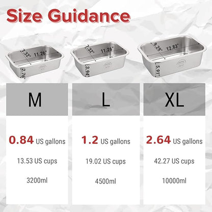 PEDAY 0.84 Gallon Dog Water Bowl, Human Grade Stainless Steel, for Medium & Large Sized Dogs- Silver Classic