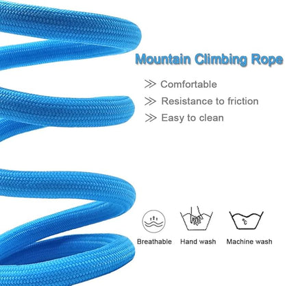 MayPaw 4/6 /8/10 FT Dog Leash, Classic Solid Colors, Strong Nylon Rope Dog Leash Reinforced with Leather Tailor Connection Heavy Duty Silver Clasp (Blue, 6ft*1/2")