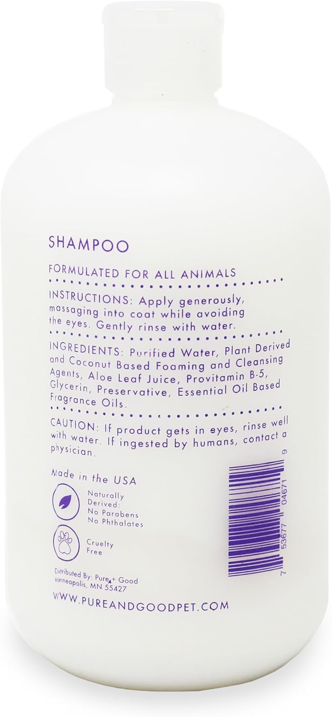 Shampoo and Conditioner Set, Formulated for All Pets, Gentle and Cleansing, Made in The USA, Cruelty Free, 16 fl oz (Lavender + Chamomile)