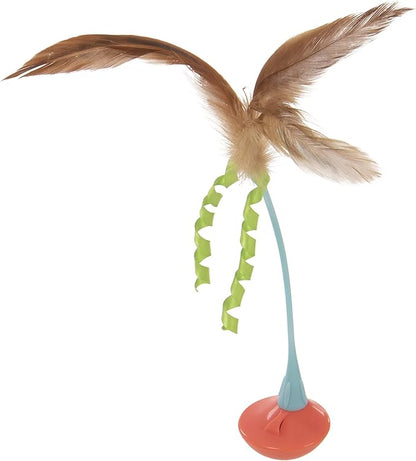 Petlinks Tippy Teaser Self Righting Feather Toy for Cats & Kittens, Rocks & Sways, Fun & Engaging Play - Multi Color, One Size