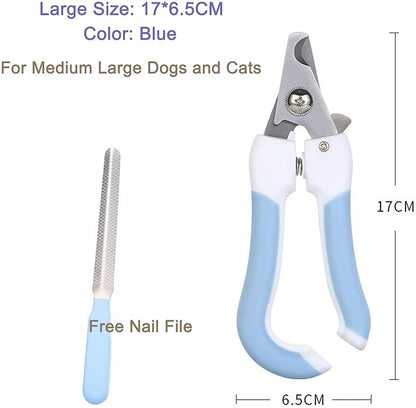 Pets Nail Clippers and Trimmers-with Safety Guard to Avoid Overcutting, Free Nail File, Razor Sharp Blade-Professional Grooming Tool for Pets,Suit for Dogs and Cats
