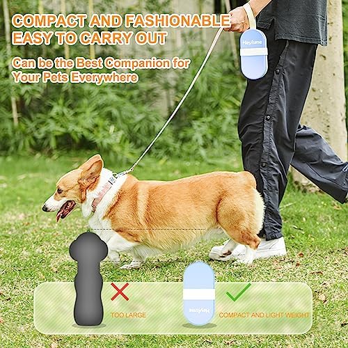 2-in-1 Dog Bowl & Water Bottle, Large Food Container for Dog Treats, Steak, Sticks, Bars - Portable Pet Dispenser for Hiking, Travel (Blue) - Image 6