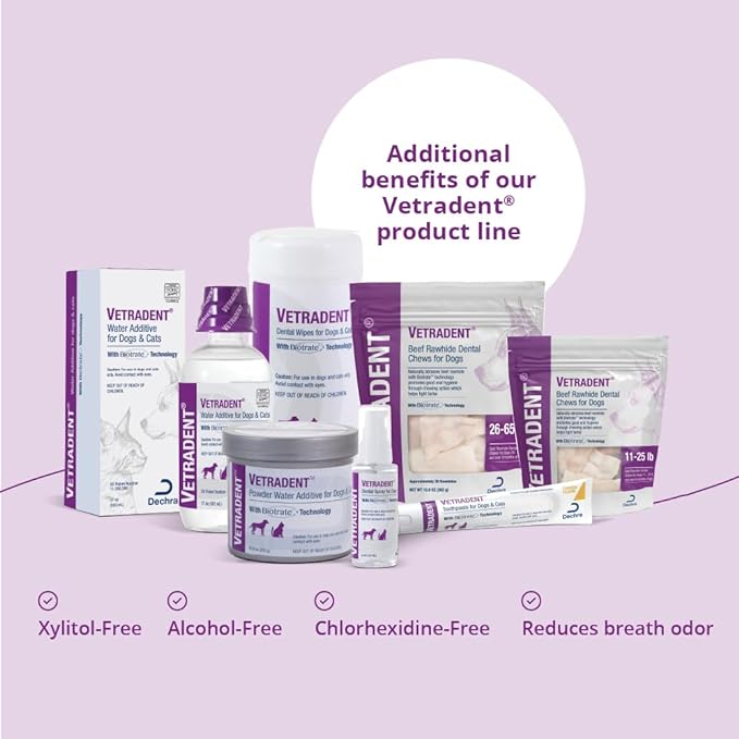 Vetradent Dental Wipes, 60 ct