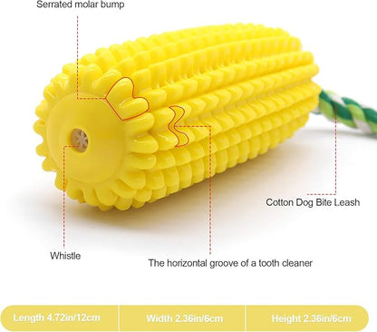 Dog Chew Corn Toy,for Aggressive Chewers Small Medium Large Breed,Interactive Squeaky Dog Tooth Cleaning Tool Water Float Toy,Suitable for Small,Medium and Large Dogs