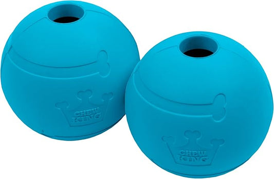 Chew King Flavored Rubber Ball Collection, 4 Inch Peanut Butter Flavor Rubber Balls 2-Pk