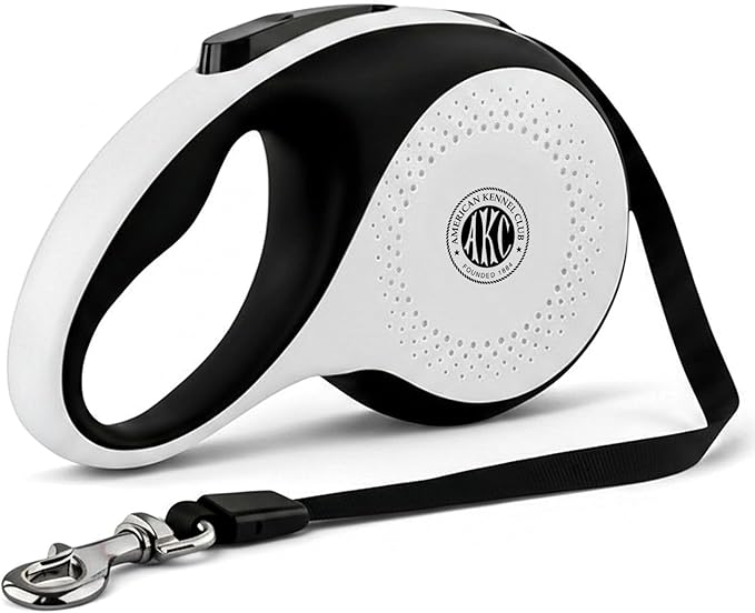 American Kennel Club Retractable Dog Leash, 16.4ft, Tangle-Free, Ergonomic Grip, One-Hand Brake, for Medium & Large Dogs up to 66