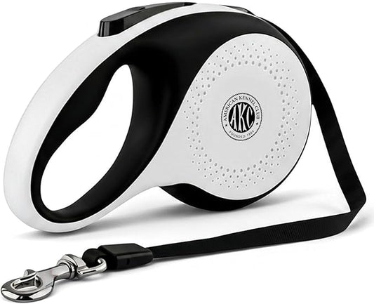 American Kennel Club Retractable Dog Leash, 16.4ft, Tangle-Free, Ergonomic Grip, One-Hand Brake, for Medium & Large Dogs up to 66