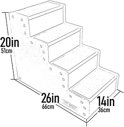 Pet Gear Pet Step IV Pet Stairs for Small Dogs and Cats up to 50 pounds, Lightweight, No Tools Required, 13 Colors to Choose from, Mocha