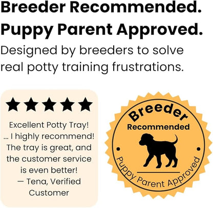 Little Wolves Puppy Potty Tray – 22x22 Shred-Proof Heavy-Duty Training Tray for Puppies & Small Dogs, Easy-Clean, Indoor Dog Pee Pad Holder (Small Gap)