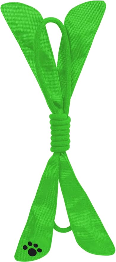 Pet Life ® 'Extreme Bow' Natural Braided Rope Power-Chewer and Quad-Squeaking Tug and Floating Fetch Dog Toy