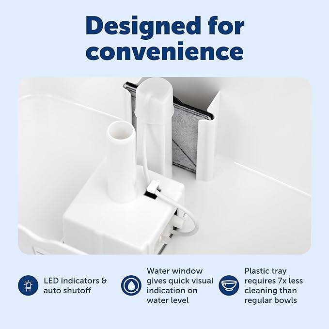 PetSafe Viva Pet Fountain - Encourages Healthy Hydration - Automatic Water Dispenser with Double Filtration - Ultra Quiet Water Fountain - Easy to Assemble & Clean - Stainless Steel - 64 oz