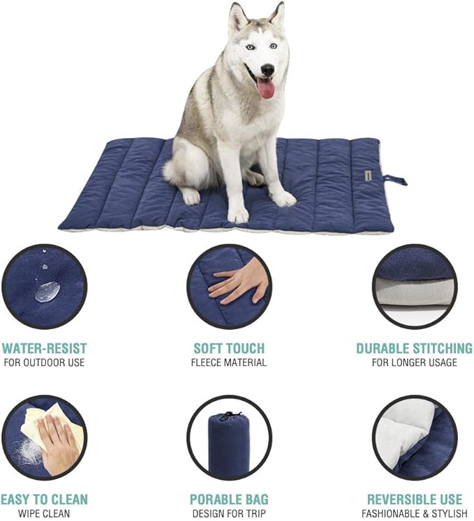CHEERHUNTING Outdoor Dog Bed, Waterproof, Washable, Large Size, Durable, Water Resistant, Portable and Camping Travel Pet Mat