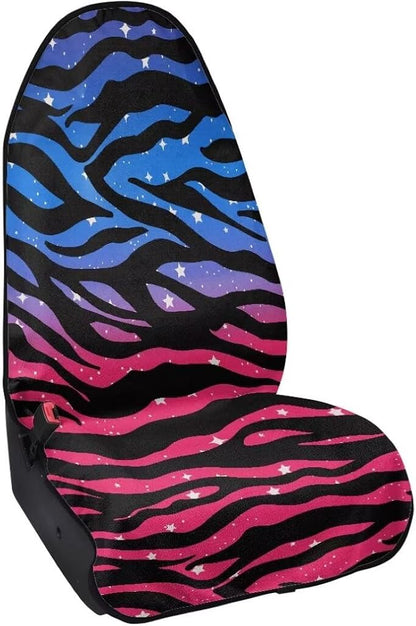 Coldinair Zebra Strips Waterproof Towel Car Seat Cover Front Seats Only for Post,Sports for Workout,Beach,Hiking,Non-Slip Bucket Seat Protector Universal Fits for Cars,Van,Truck,SUV,Sedan