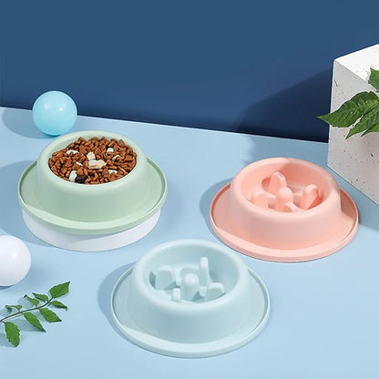 Dog Slow Feeder Round Bowl Interactive Fun Shape Bowls Bloat Stop Choking for Small Dogs