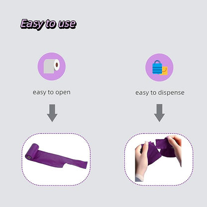 Purple T-Shirt Poop Bags with Easy-Tie Handles – Leak-Proof, Extra Thick Waste Bags for Small Dogs & Cats,6 Rolls (90 Count)