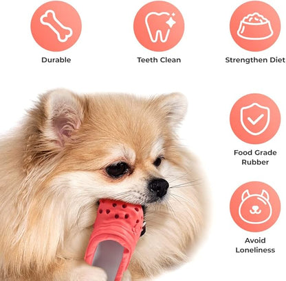 Dog Chew Toy,Durable Rubber Slipper Toy for Puppy,Dog Tough Toys for Pet Training and Cleaning Teeth,Interactive Puppy Toys Aggressive Chewers Small Meduium Breed