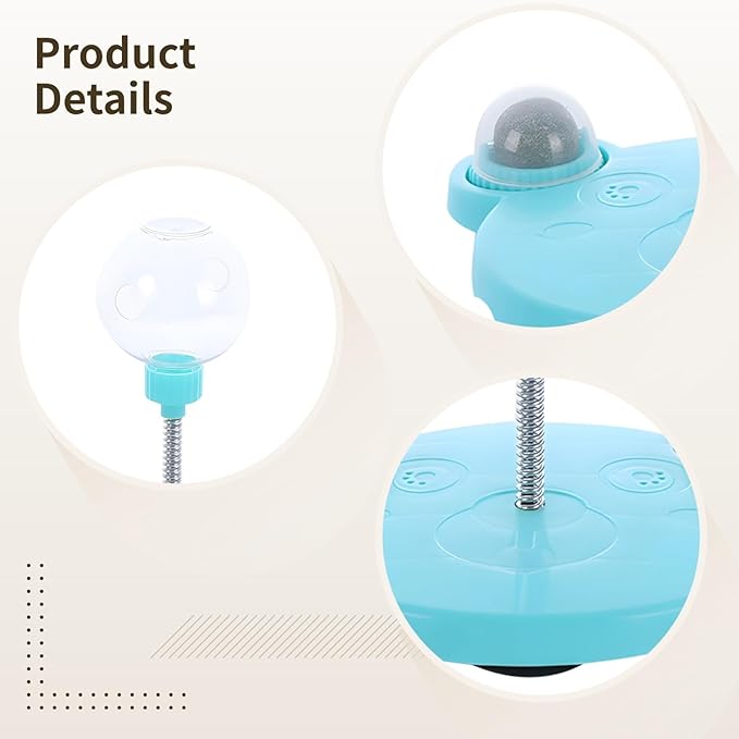 Cat Treat Dispenser Toy, Cat Feeding Ball with Catnip, Interactive Cat Toys, Cat Slow Feeder, Ideal for Cat Play and Stimulate Mental